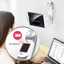 Load image into Gallery viewer, Desktop & Wall Pull-Up Lazy Bracket - Kitchen Tablet Metal Stand Mount Fit For 5-10.5 inch Width Smartphones