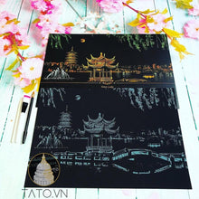 Load image into Gallery viewer, Scratch Painting Kits - 41*28 cm Magic Scratch Art Crafts World Landscape Paper Adult kids decompression toys Creative DIY Gifts