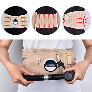 BackBelt™ Traction & Decompression therapy belt - Brace Support Care Relief Waist Backache Heat Pain Massager Bone Health Care