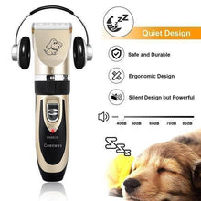 Load image into Gallery viewer, Noise-Free Design Pet Hair Clipper - Rechargeable Dog Trimmer Animal Grooming Cat Cutter Machine Shaver Electric Scissor Remover Haircut
